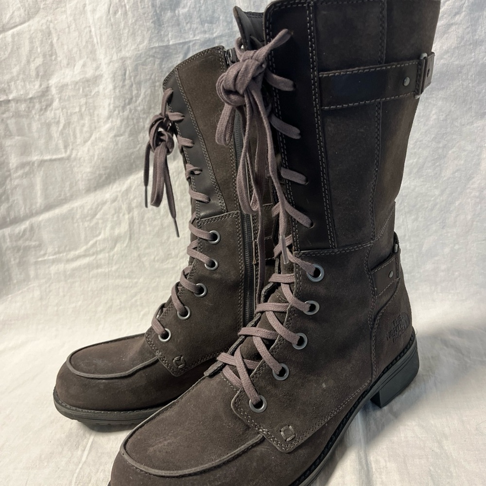 North Face Bridgeton Waterproof Suede Lace Up Boots 200 Gram Primaloft Size 9